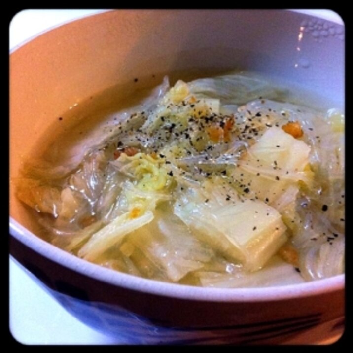 白菜と春雨のスープ煮